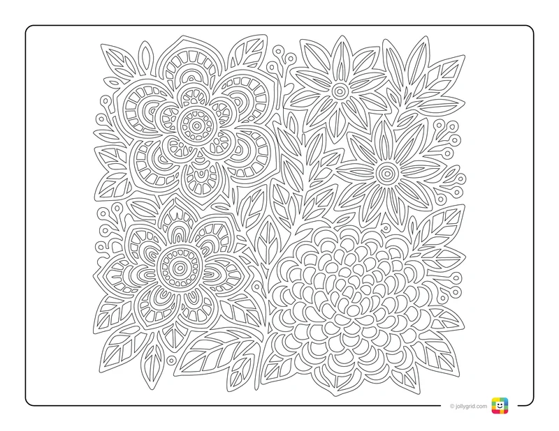 Botanical Mandala - Free Printable Coloring Page